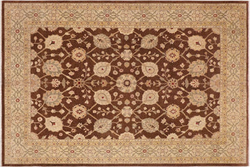 handmade Traditional Kafkaz Brown Beige Hand Knotted RECTANGLE 100% WOOL area rug 10 x 14